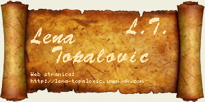 Lena Topalović vizit kartica